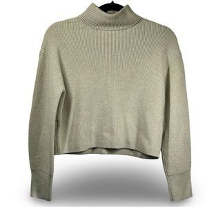 Lululemon Merino Wool-Blend Rib Turtleneck Sweater Size 0 Luxe Casual Minimalist